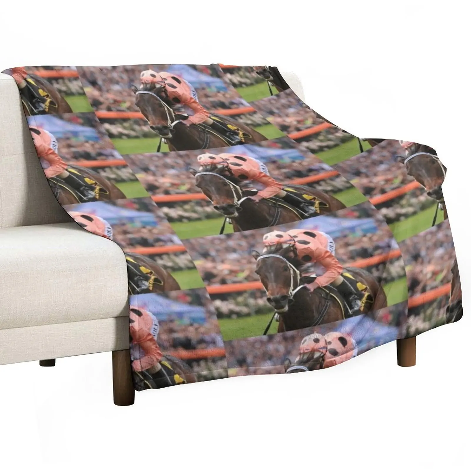 

Champion Australian racehorse Black Caviar. Throw Blanket Decorative Sofa Blankets Comforter Blanket