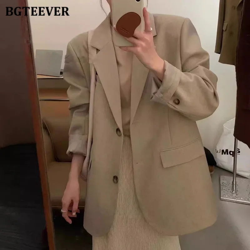 BGTEEVER элегантный свободный Женский блейзер с длинным рукавом модные весенние карманы однобортный костюм пальто для женщин
BGTEEVER элегантный свободный Женский блейзер с длинным рукавом модные весенние карманы однобортный костюм пальто для женщин