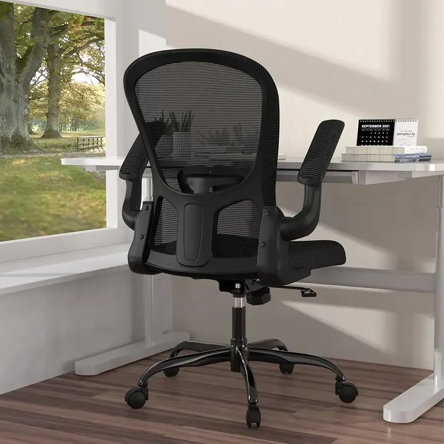 

Эргономичное офисное кресло, офисное кресло из дышащей сетки, компьютерное кресло с поддержкой поясницы, с откидными подлокотниками и регулируемой высотой
