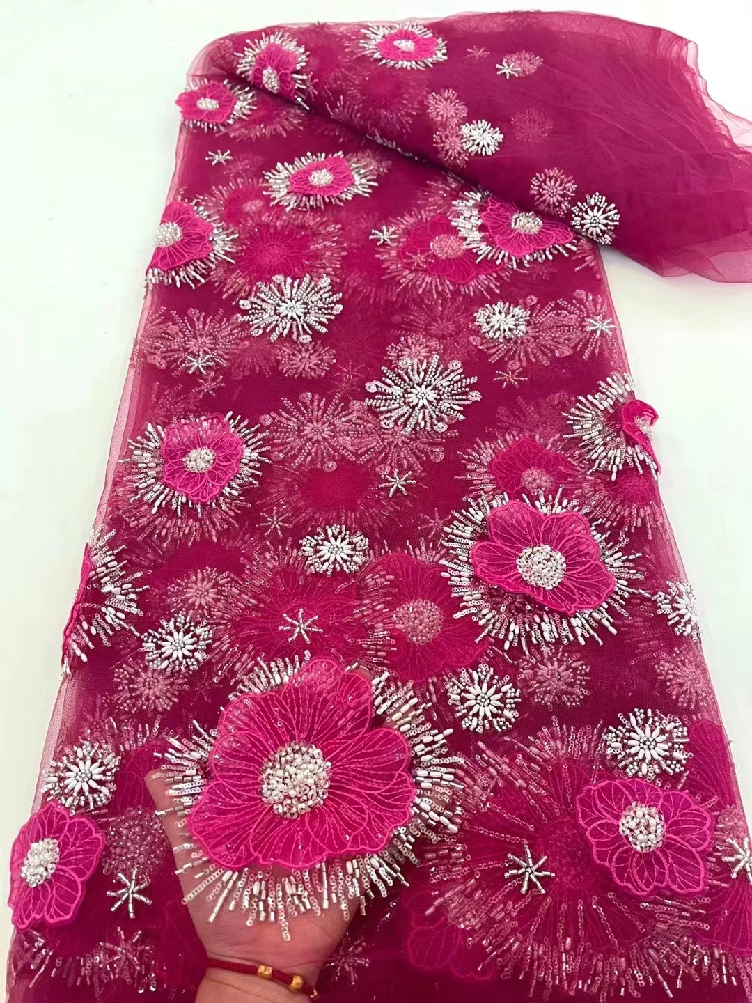 Luxury African Groom Sequins Lace Fabric High Quality 2024 Heavy Beads Embroidery French Tulle Lace Nigerian Wedding Dress XC
Luxury African Groom Sequins Lace Fabric High Quality 2024 Heavy Beads Embroidery French Tulle Lace Nigerian Wedding Dress XC