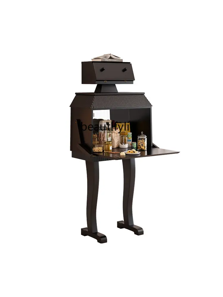 Robot Solid Wood Sideboard Locker Retro Black Living Room Storage Storage Side Cabinet
Robot Solid Wood Sideboard Locker Retro Black Living Room Storage Storage Side Cabinet