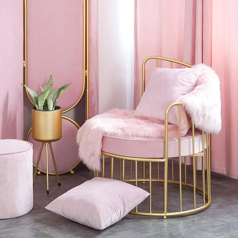 

Nordic Vanity Chair Italian Luxury Mobile Bar Stools Modern Sofa Living Room Lounge Chairs Sillon Individual Luxury Furniture