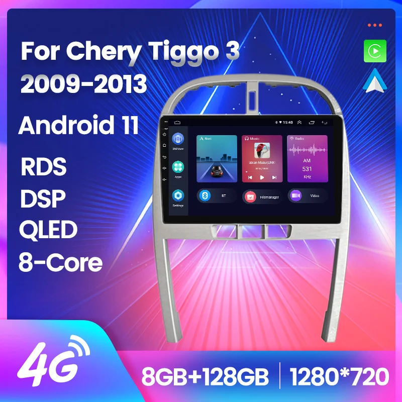 10“Android 11 Multimedia Vide Player Car Radio For Chery Tiggo 3 2009-2013 8-core Navigation GPS Carplay+Auto WiFi+4G DSP RDS BT
10“Android 11 Multimedia Vide Player Car Radio For Chery Tiggo 3 2009-2013 8-core Navigation GPS Carplay+Auto WiFi+4G DSP RDS BT