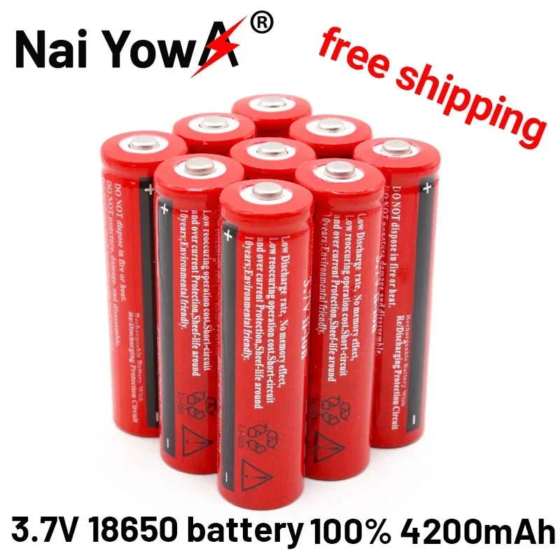 Naiyowa 18650 Lithium Battery 3.7V Volt 4200mah BRC Rechargeable Li-ion for Power Bank Torch GTL EvreFire
Naiyowa 18650 Lithium Battery 3.7V Volt 4200mah BRC Rechargeable Li-ion for Power Bank Torch GTL EvreFire