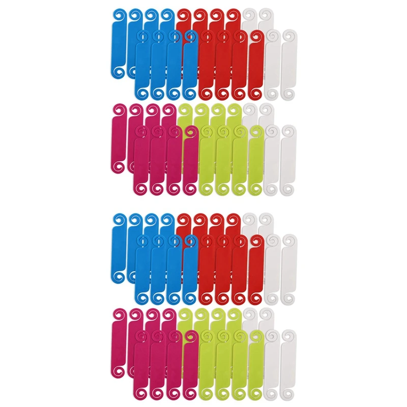 

HOT SALE 80Pcs Cable Labels Tags For Marking Wires Multicolored Cable Management Labels Clip Cord Cable Identification Marking