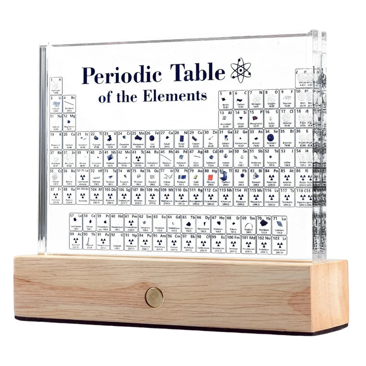 

Periodic Table with Real Elements Inside, Table of Elements, Acrylic Periodic Table Display with 83 Real Samples