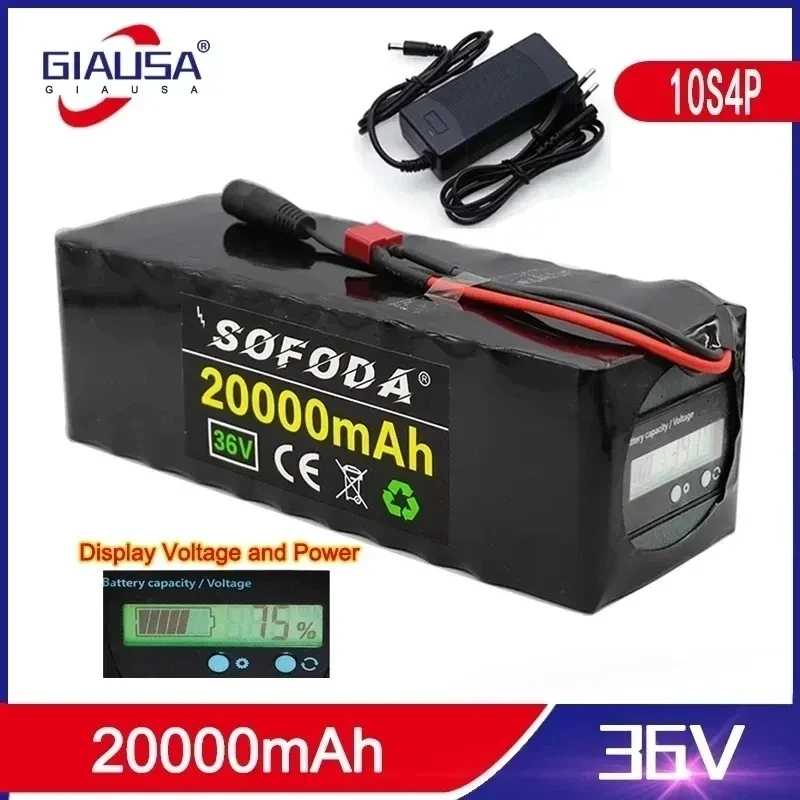 36V battery 10S4P 20Ah battery pack 1000W high power battery 42V 20000mAh Ebike electric bicycle BMS Capacity Indicator+charger
36V battery 10S4P 20Ah battery pack 1000W high power battery 42V 20000mAh Ebike electric bicycle BMS Capacity Indicator+charger