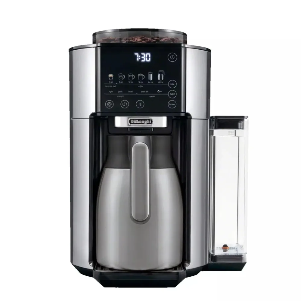 De'Longhi TrueBrew Drip Coffee Maker, Built in Grinder, Single Serve, 8 oz to 24 oz with 40 oz Carafe, Hot or Iced Coffee
De'Longhi TrueBrew Drip Coffee Maker, Built in Grinder, Single Serve, 8 oz to 24 oz with 40 oz Carafe, Hot or Iced Coffee