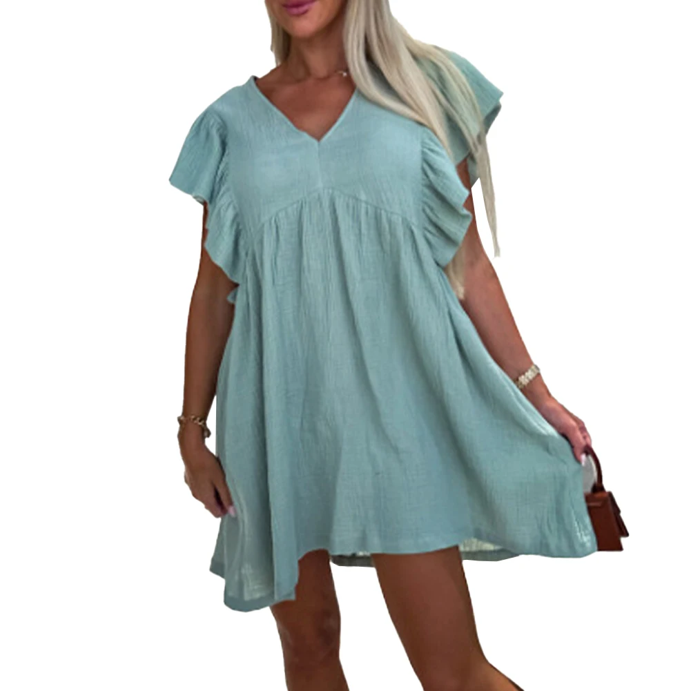 Comfy Fashion Women Dresses Bohomia Summer Sundress V Neck A Linen Basic Beach Casual Eelgant Holiday Loose Ruffle
Comfy Fashion Women Dresses Bohomia Summer Sundress V Neck A Linen Basic Beach Casual Eelgant Holiday Loose Ruffle