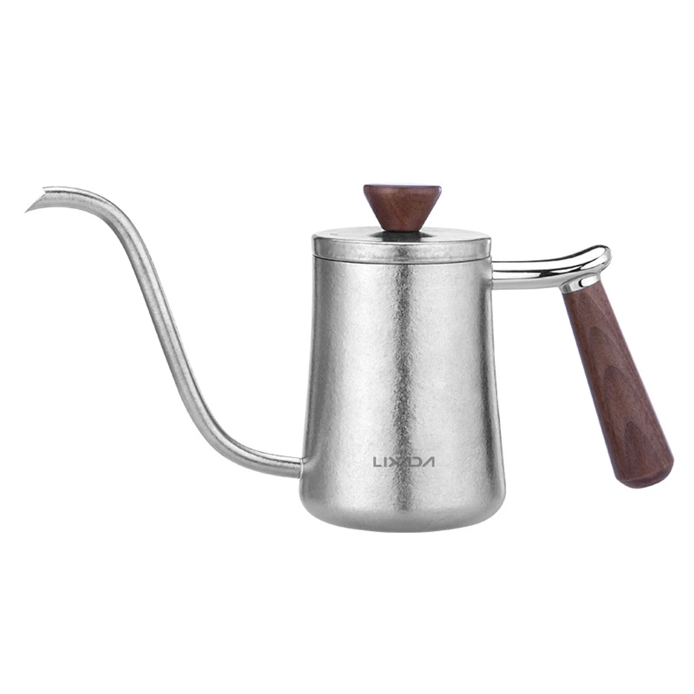 Ti Pour Over Coffee Kettle Gooseneck Coffee Pot with Wood Handle for Outdoor Camping
Ti Pour Over Coffee Kettle Gooseneck Coffee Pot with Wood Handle for Outdoor Camping