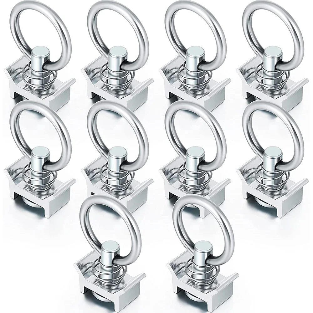 10 шт. одинарный штуцер L-образный трек вместимостью 4,000 фунтов с круглым кольцом из нержавеющей стали, алюминиевый держатель, контроль груза
10 шт. одинарный штуцер L-образный трек вместимостью 4,000 фунтов с круглым кольцом из нержавеющей стали, алюминиевый держатель, контроль груза