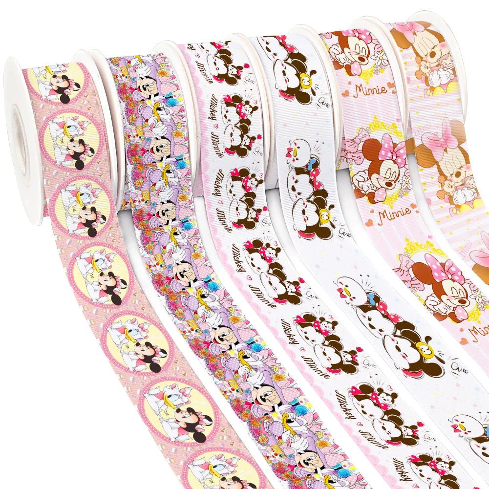 Cute Baby Disney Minnie Mickey Grosgrain Ribbon 25MM 38MM Satin Ribbon for Cheer Bows DIY Girl Headwear Hair Bows10yards
Cute Baby Disney Minnie Mickey Grosgrain Ribbon 25MM 38MM Satin Ribbon for Cheer Bows DIY Girl Headwear Hair Bows10yards