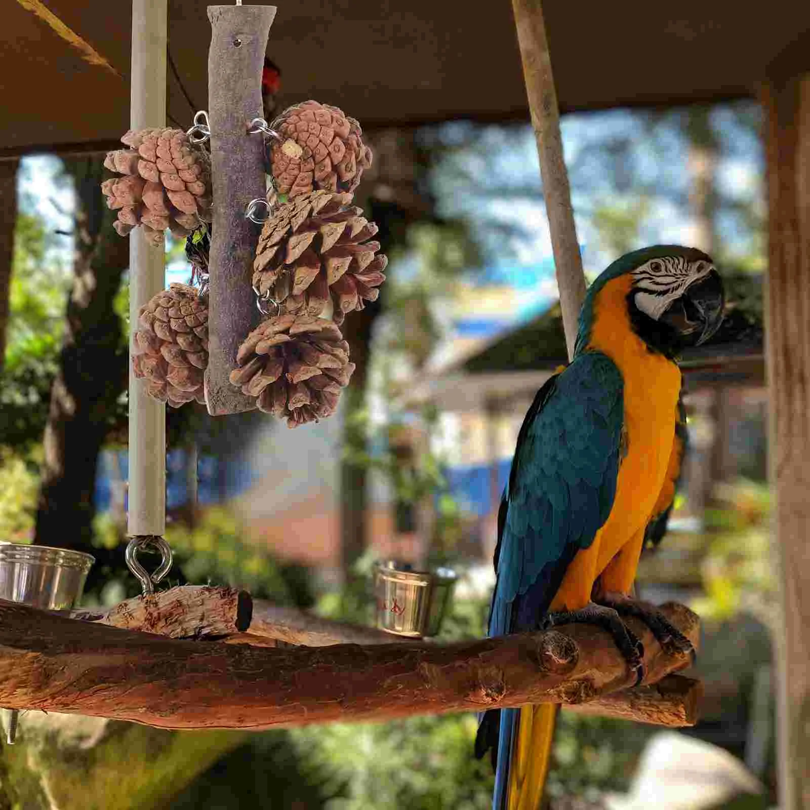 Wooden Playset Parrot Toy Bite-resistant Bird Wear-resistant Cage Hanging Pet Plaything
Wooden Playset Parrot Toy Bite-resistant Bird Wear-resistant Cage Hanging Pet Plaything
