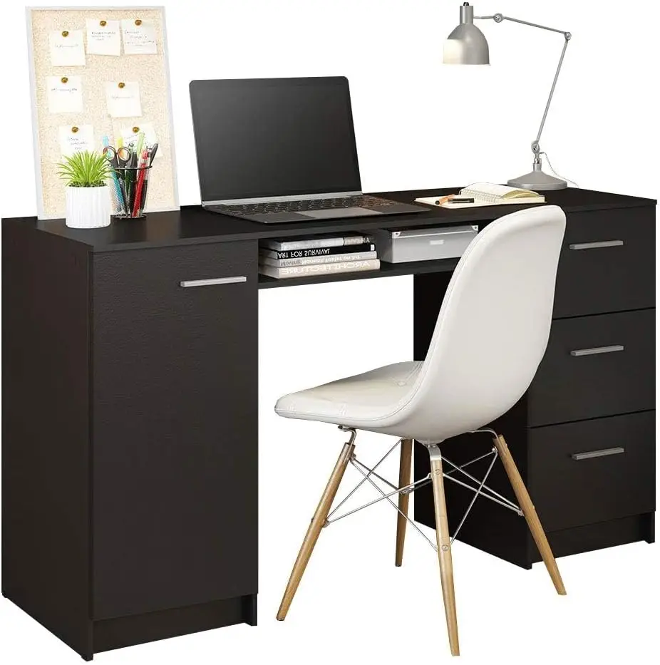 Madesa Computer Desk with 3 Drawers, 1 Door and 1 Storage Shelf, Wood Writing Home Office Workstation, Office Desk with Drawers
Madesa Computer Desk with 3 Drawers, 1 Door and 1 Storage Shelf, Wood Writing Home Office Workstation, Office Desk with Drawers