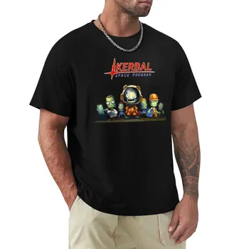 Baumwolle T-Shirts für Männer Kerbal Space Programm Ksp Team T-Shirt ästhetische Kleidung Sweat Shirts Kurzarm Männer Grafik T-Shirts