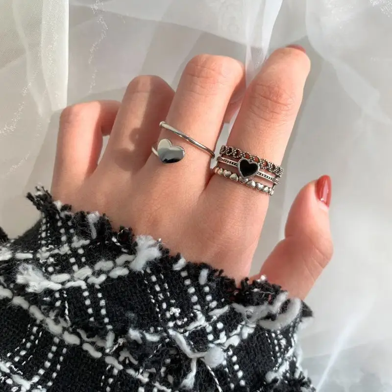 Love Combination Index Finger Silver Ring Female Popular Net Red Personality Retro Hong Kong Style Simple Affordable Luxury Fash
Love Combination Index Finger Silver Ring Female Popular Net Red Personality Retro Hong Kong Style Simple Affordable Luxury Fash