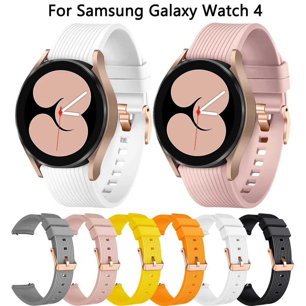 20mm Silicone Strap For Samsung Galaxy Watch 4 Classic 46mm/42mm Sport Bracelet For Galaxy Watch4 40mm/42mm Smartwatch Band Belt
20mm Silicone Strap For Samsung Galaxy Watch 4 Classic 46mm/42mm Sport Bracelet For Galaxy Watch4 40mm/42mm Smartwatch Band Belt
