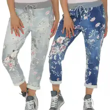 2022 New Fashion Flower Print Women Jeans Side Pockets All-matched Tights Elastic Waist Lace-up Casual Pants for Daily Wear
2022 New Fashion Flower Print Women Jeans Side Pockets All-matched Tights Elastic Waist Lace-up Casual Pants for Daily Wear