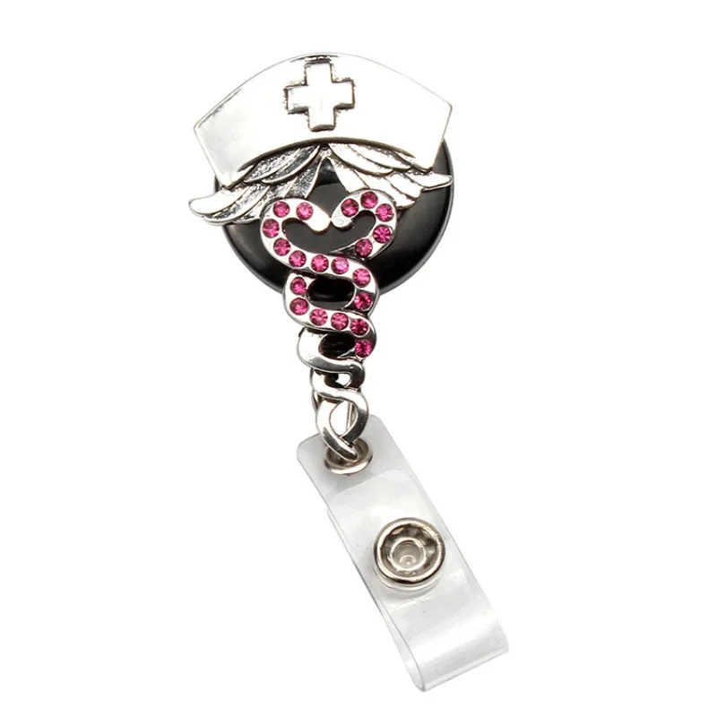 Nurse Cap Retractable Badge Reel Alloy Rhinestone Badge Holder Medical Worker Work Card Holder Accessories Hospital Supplies
Nurse Cap Retractable Badge Reel Alloy Rhinestone Badge Holder Medical Worker Work Card Holder Accessories Hospital Supplies