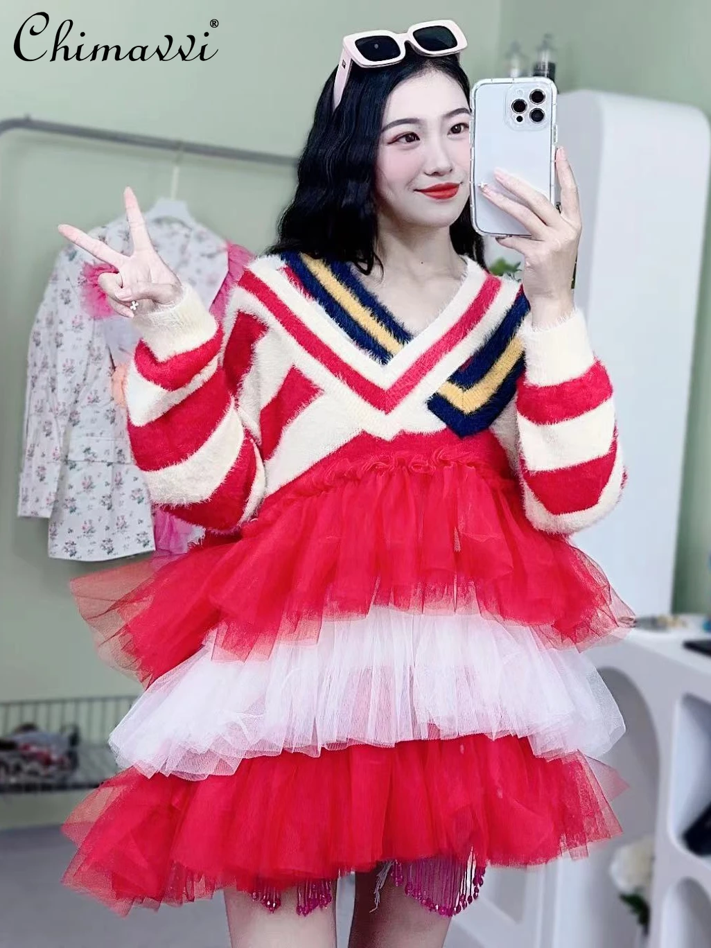 Fashion Stripes Contrast Color Sweater 2023 Autumn Winter New Loose Pullover Long Sleeve Knitted Top Elegant Women's Sweaters
Fashion Stripes Contrast Color Sweater 2023 Autumn Winter New Loose Pullover Long Sleeve Knitted Top Elegant Women's Sweaters