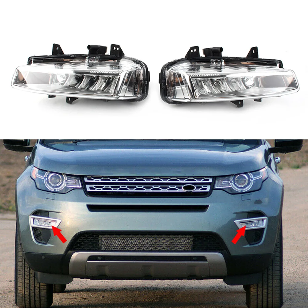 

1Pair Car Front Bumper LED Lights Fog Lamp Left/Right For Land Rover Discovery Sport 2015 2016 2017 2018 2019 LR077887/LR077888