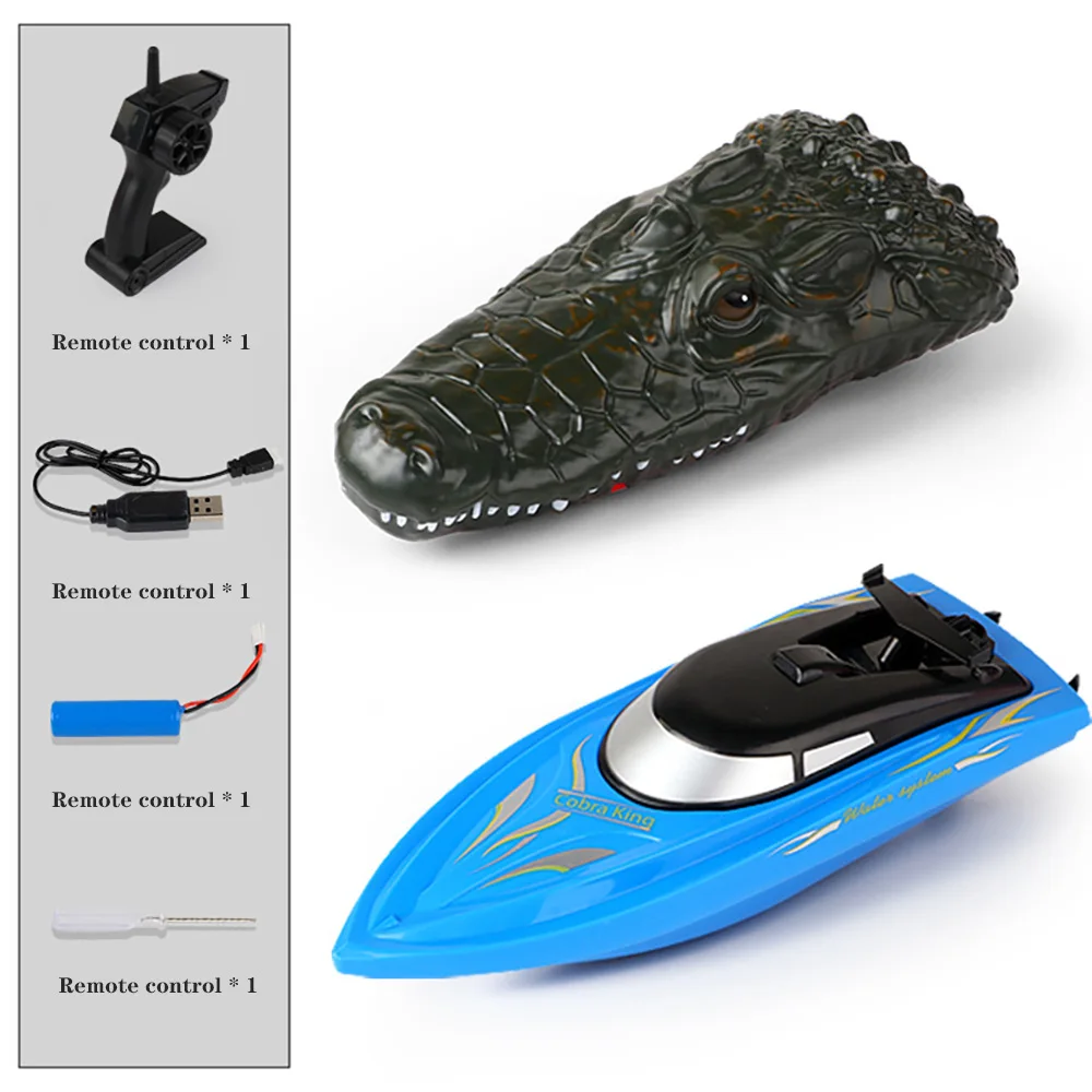 2.4G Electric RC Boat Simulation Crocodile Head Vehicle Model Toy High-speed Waterproof Remote Control Watercraft Toy
2.4G Electric RC Boat Simulation Crocodile Head Vehicle Model Toy High-speed Waterproof Remote Control Watercraft Toy