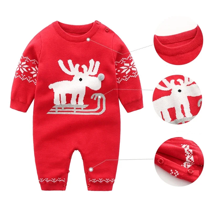 Christmas Baby Rompers Cotton Knitted Newborn Girl Boy Jumpsuits Long Sleeve Winter Infant Xmas Clothing 0-18M Overalls Cute Elk
Christmas Baby Rompers Cotton Knitted Newborn Girl Boy Jumpsuits Long Sleeve Winter Infant Xmas Clothing 0-18M Overalls Cute Elk