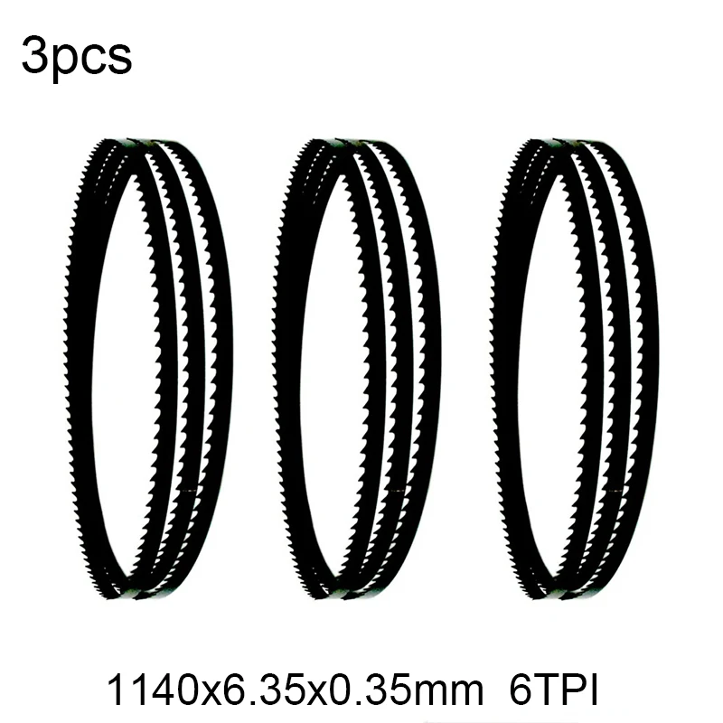 Bandsaw Blades 1140x6.35x0.35mm 6 TPI Woodworking Tools Accessories Wood Cutting 3pcs
Bandsaw Blades 1140x6.35x0.35mm 6 TPI Woodworking Tools Accessories Wood Cutting 3pcs