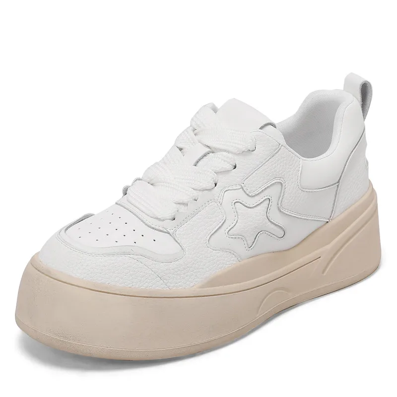 MODX Leather Thick Sole Lace Up Women Small White Shoes Fashionable Simple Casual Sports Shoes Zapatos De Mujer Envío Gratis
MODX Leather Thick Sole Lace Up Women Small White Shoes Fashionable Simple Casual Sports Shoes Zapatos De Mujer Envío Gratis