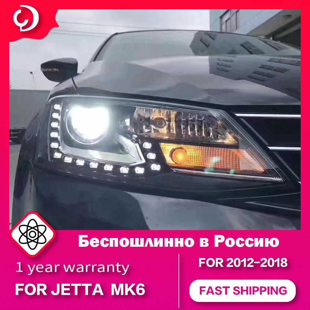 

AKD Car Styling Headlights for VW Jetta Sagitar MK6 2012-2018 LED DRL Running Turn Signal Lights Projector Auto Accessories