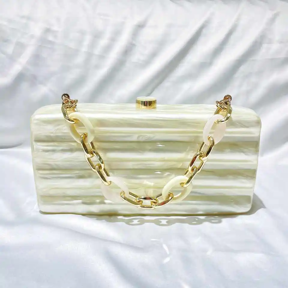 Women Acrylic Box Evening Clutch Bags For Wedding Party Luxury pearl ivory Purses Designer Handbags High Quality
Women Acrylic Box Evening Clutch Bags For Wedding Party Luxury pearl ivory Purses Designer Handbags High Quality