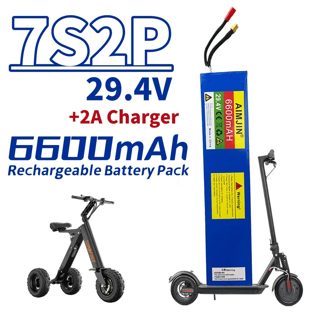 Литий-ионная аккумуляторная батарея 7S2P 29,4 в 6600 мАч 18650, электрический велосипед, мопед, балансировка скутера + зарядное устройство 2 А
Литий-ионная аккумуляторная батарея 7S2P 29,4 в 6600 мАч 18650, электрический велосипед, мопед, балансировка скутера + зарядное устройство 2 А