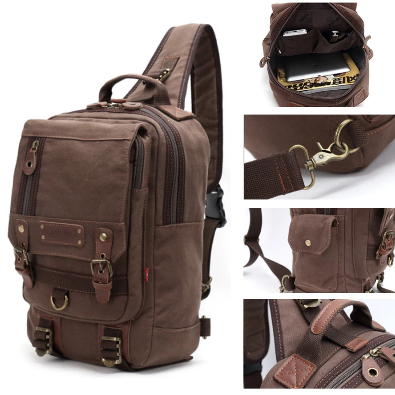 Canvas Men's Multifunction Shoulder Bag Cross body Sling Chest Bags Travel Crossbody Pack Messenger Pack For Male Women Female
Canvas Men's Multifunction Shoulder Bag Cross body Sling Chest Bags Travel Crossbody Pack Messenger Pack For Male Women Female