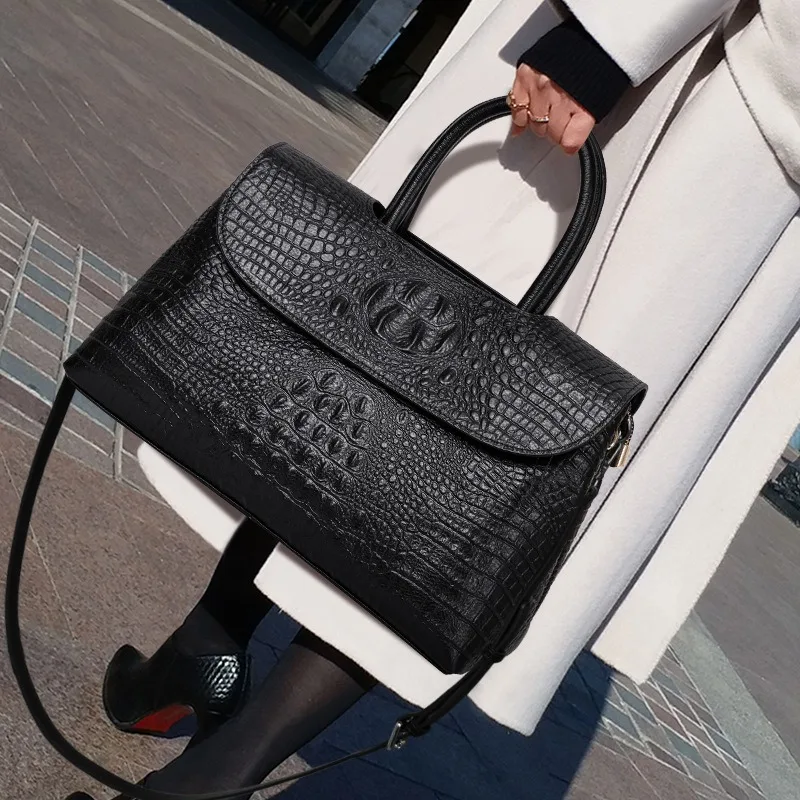 Luxury Alligator Pattern Genuine Leather Handbags Women Versatile Tote Large Capacity Shoulder Bags Fashion Black Top Handle Bag
Luxury Alligator Pattern Genuine Leather Handbags Women Versatile Tote Large Capacity Shoulder Bags Fashion Black Top Handle Bag