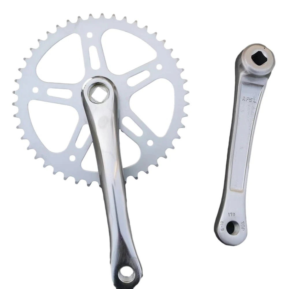 

Alloy Crank Bicycle Chainset Wheel 46T 170mm Silver For Fixie Bikes MTB Road Bicycle Electric Bike Single Chainset Parts