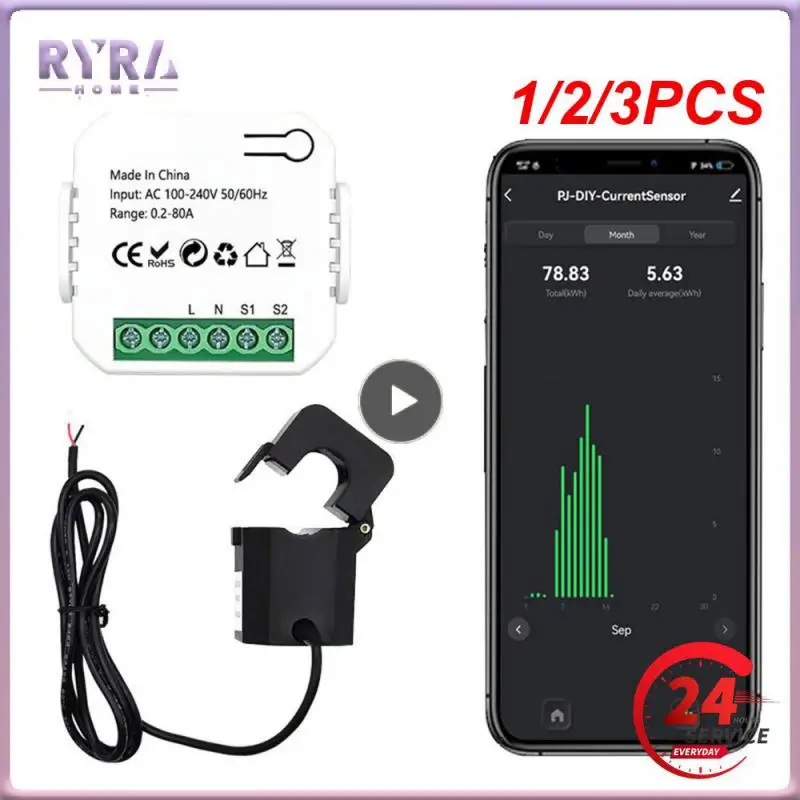 1/2/3 шт. цифровой измеритель энергии Tuya Smart Life с Wi-Fi, 80 а, с датчиком трансформатора тока и зажимом, монитор энергопотребления 110 В, 240 В
1/2/3 шт. цифровой измеритель энергии Tuya Smart Life с Wi-Fi, 80 а, с датчиком трансформатора тока и зажимом, монитор энергопотребления 110 В, 240 В