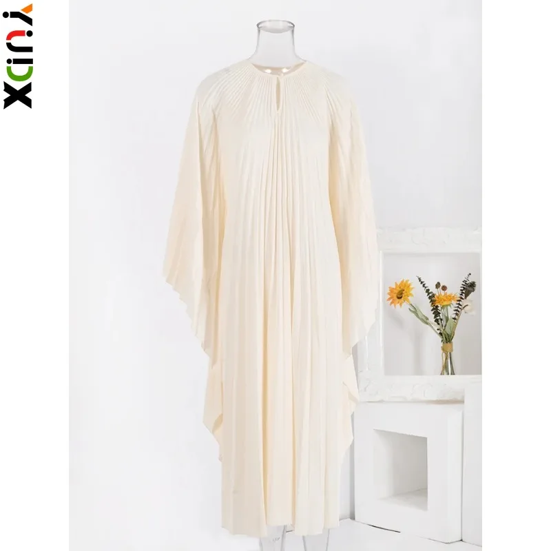 Однотонное модное плиссированное платье YUDX Miyake, женские свободные длинные платья с круглым вырезом и рукавами «летучая мышь», элегантные весенние платья, новинка 2024 
Однотонное модное плиссированное платье YUDX Miyake, женские свободные длинные платья с круглым вырезом и рукавами «летучая мышь», элегантные весенние платья, новинка 2024