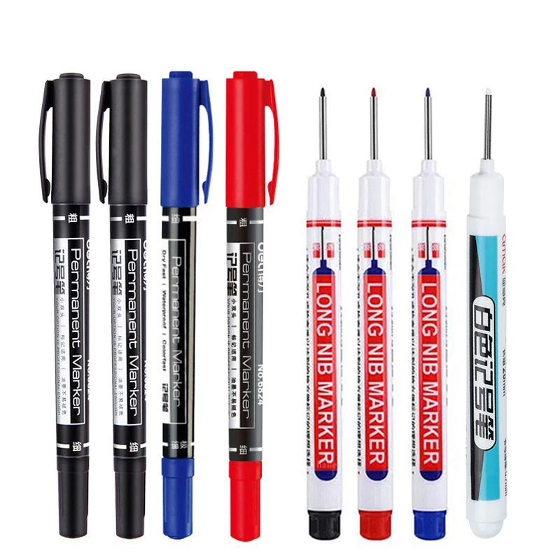 Haile 5/7pcs Permanent Dual Tip Marker Pen 0.5/1.0mm Crude Fine Point Waterproof Black White Red Ink Multi-Purpose Marker Pens
Haile 5/7pcs Permanent Dual Tip Marker Pen 0.5/1.0mm Crude Fine Point Waterproof Black White Red Ink Multi-Purpose Marker Pens