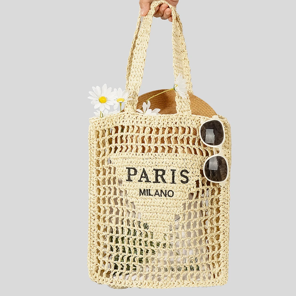 2023 Luxury Design Women Bag Large Plaited Raffia Straw Capacity Casual Tote Handbag Hollow Summer Beach Vacation Shoulder Bags
2023 Luxury Design Women Bag Large Plaited Raffia Straw Capacity Casual Tote Handbag Hollow Summer Beach Vacation Shoulder Bags