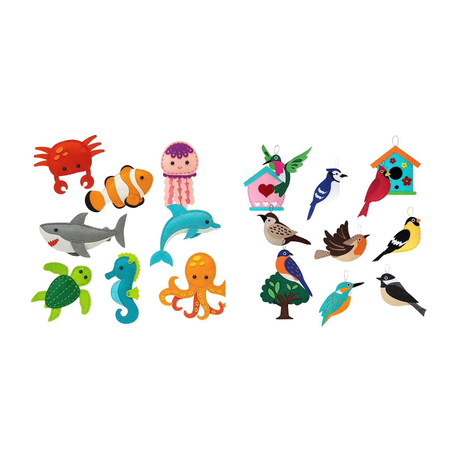 Felt Sewing Kits Animals Sewing for Kids Fish and Birds Nursery Sewing for Kids for Children
Felt Sewing Kits Animals Sewing for Kids Fish and Birds Nursery Sewing for Kids for Children