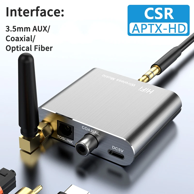 Музыкальный ресивер AptX-HD Bluetooth 5,2, Hi-Fi беспроводной аудиоадаптер с 3,5 мм Aux Toslink/коаксиальным выходом для автомобильного усилителя
Музыкальный ресивер AptX-HD Bluetooth 5,2, Hi-Fi беспроводной аудиоадаптер с 3,5 мм Aux Toslink/коаксиальным выходом для автомобильного усилителя