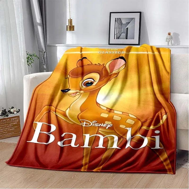 

Disney Bambi Throw Blanket Light Weight Blanket For Living Room Bedroom Kidsroom Warm Blanket Children's Gift