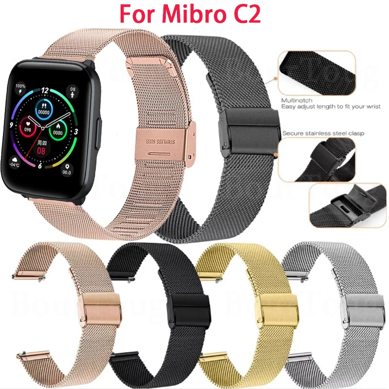 

Milanese Bracelet For Mibro C2 Strap Smart Watch Band Replacement Watchband 20mm 22mm