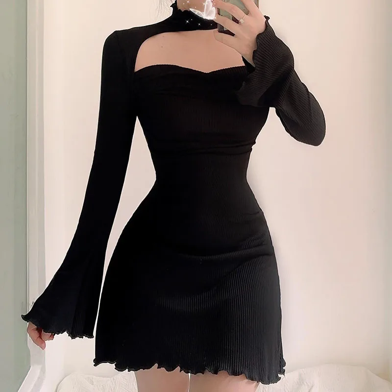 

Women Strapless Bodycon Mini Dress Backless Bandeau Tube Top Short Dress with Big Bow Tie Side Slit Party Club Cocktail Dress