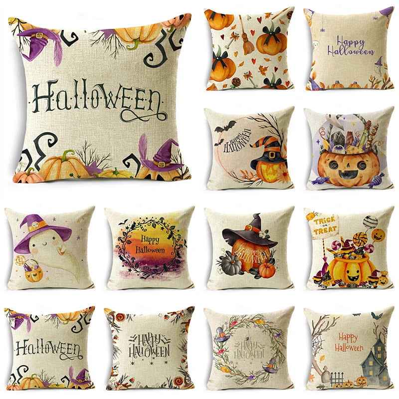 Fashion Autumn Happy Halloween Pumpkin Witch Hat Linen Throw Pillowcase Decorative Cushion Cover For Sofa Livingroom Party
Fashion Autumn Happy Halloween Pumpkin Witch Hat Linen Throw Pillowcase Decorative Cushion Cover For Sofa Livingroom Party