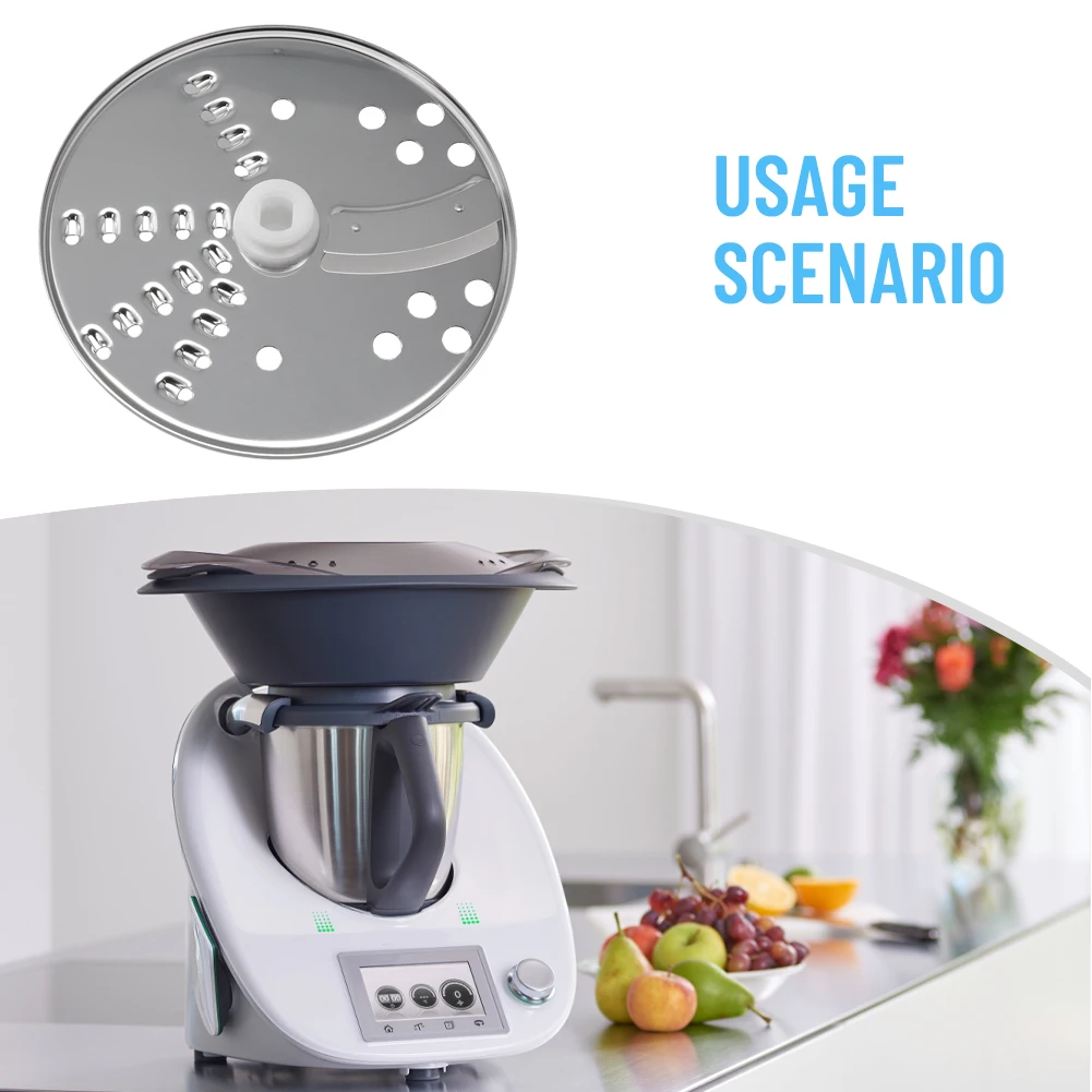 Насадка для измельчения посуды Thermomix TM5, 1 шт., диаметр 115 мм, боковые ломтики, серебряные Ломтики для измельчения
Насадка для измельчения посуды Thermomix TM5, 1 шт., диаметр 115 мм, боковые ломтики, серебряные Ломтики для измельчения