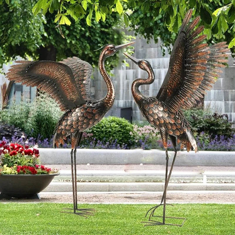 Садовая статуя, открытый металлический журавль Heron, Художественная Скульптура для газона, патио, украшение заднего двора, 46 дюймов (2 шт. в упаковке)
Садовая статуя, открытый металлический журавль Heron, Художественная Скульптура для газона, патио, украшение заднего двора, 46 дюймов (2 шт. в упаковке)