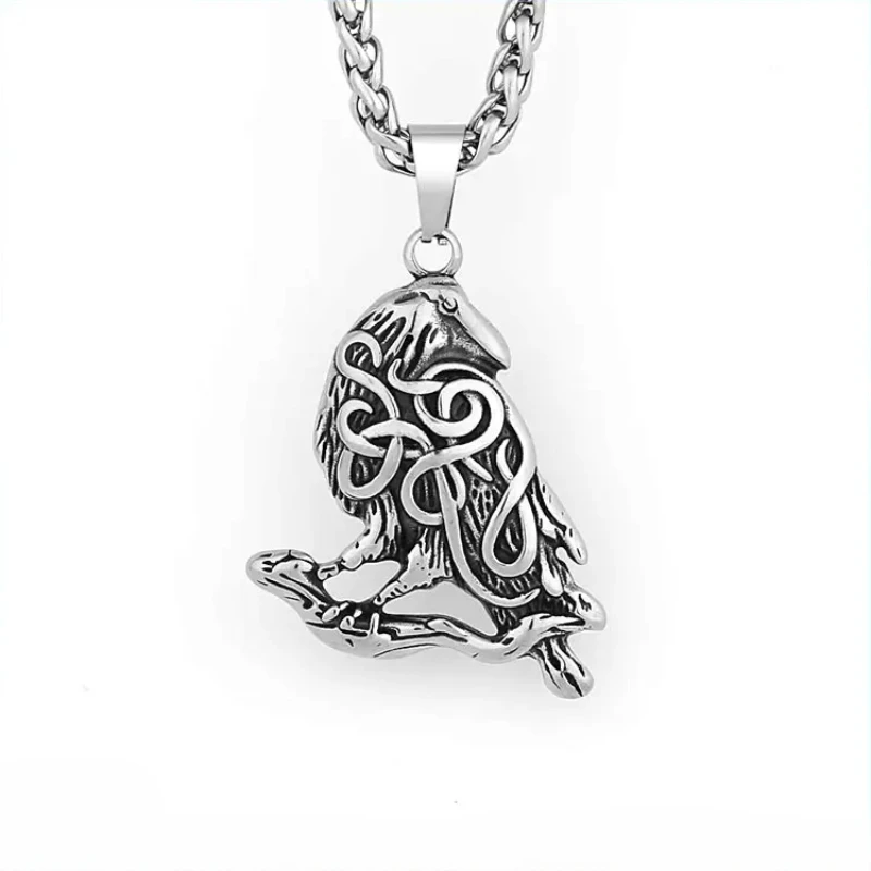 CHUANGCHENG Nordic Mythology Odin Crow Trend Viking Stainless Steel Pendant Men's Necklace Chains
CHUANGCHENG Nordic Mythology Odin Crow Trend Viking Stainless Steel Pendant Men's Necklace Chains