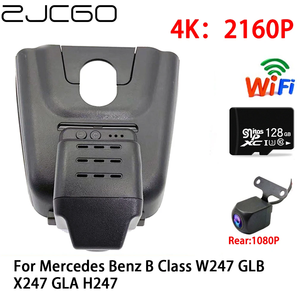 

ZJCGO 2K 4K Car DVR Dash Cam Wifi Front Rear Camera 2 Lens 24h Parking Monitor for Mercedes Benz B Class W247 GLB X247 GLA H247