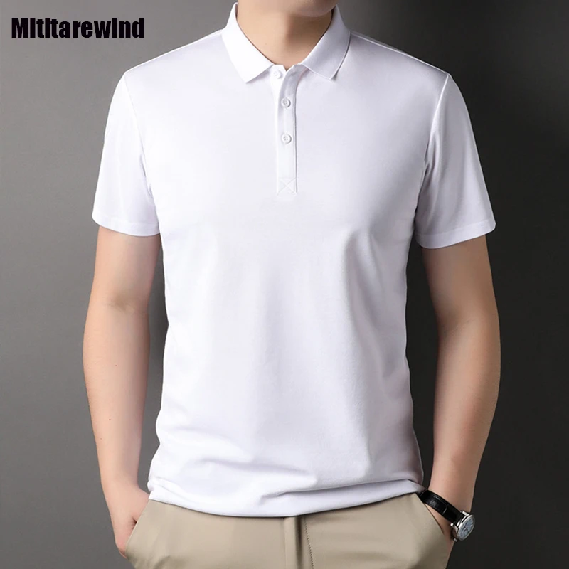 4.8% Mulberry Silk Short Sleeves Polo Shirt for Men Summer Business Casual Solid Color T-shirt Breathable Simple Top Ropa Hombre
4.8% Mulberry Silk Short Sleeves Polo Shirt for Men Summer Business Casual Solid Color T-shirt Breathable Simple Top Ropa Hombre